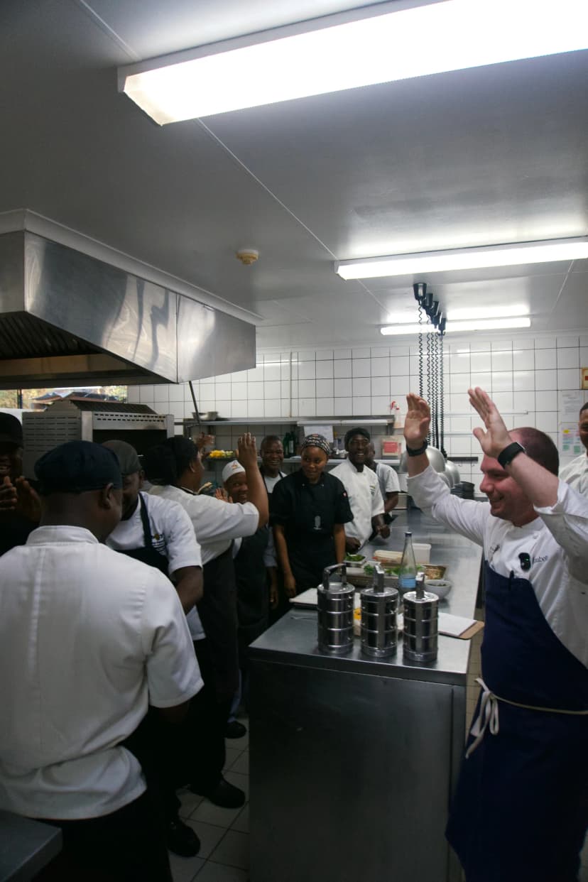 Kruger Shalati, With the kitchen team · South Africa